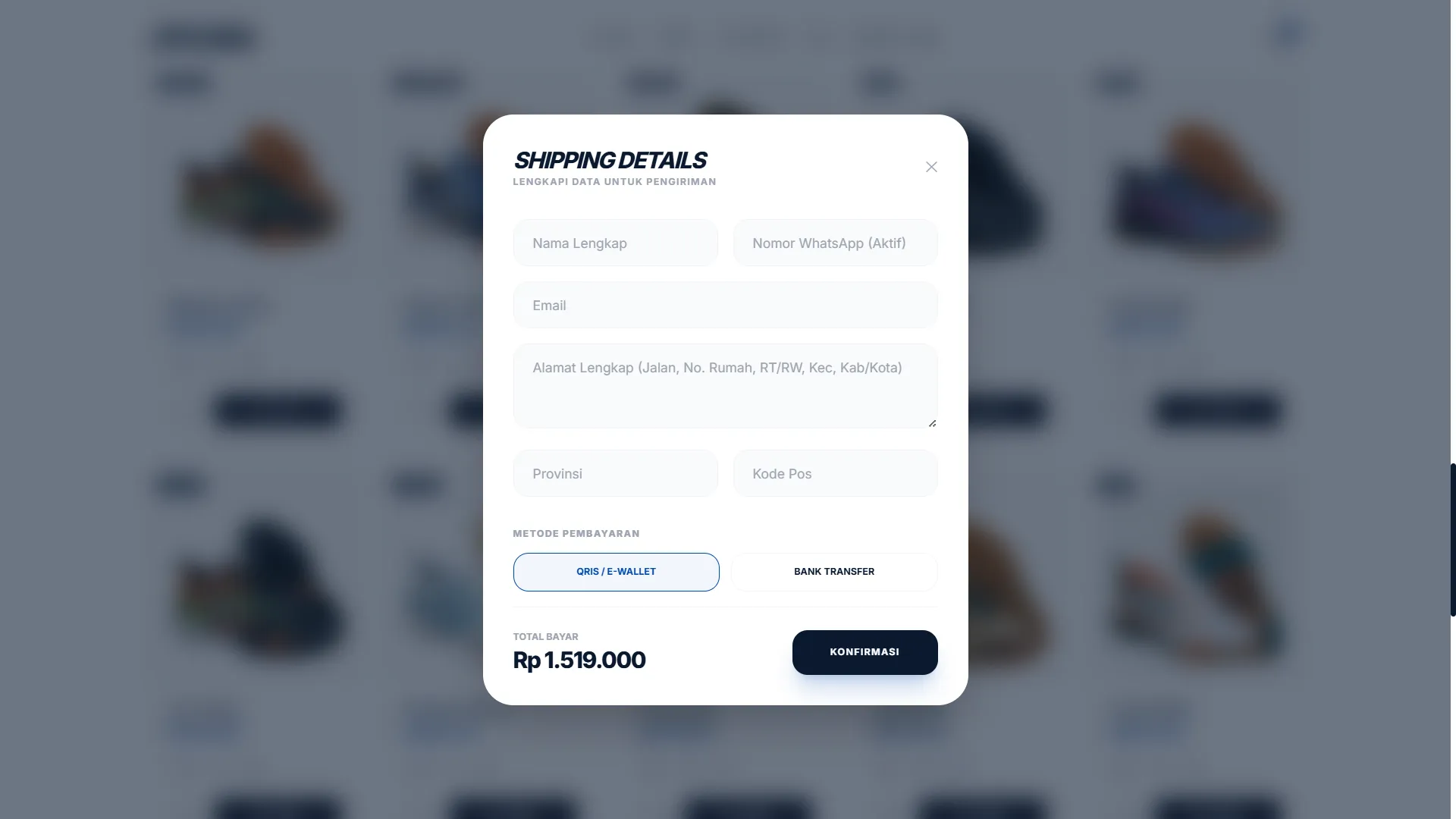 Website E-Commerce Opusin